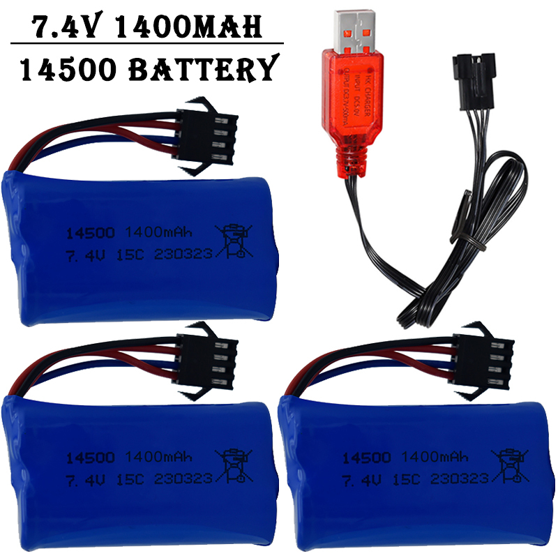 Drone Battery Li-Ion - Akumulator litowo-jonowy 7.4V 1400mAh 14500 /