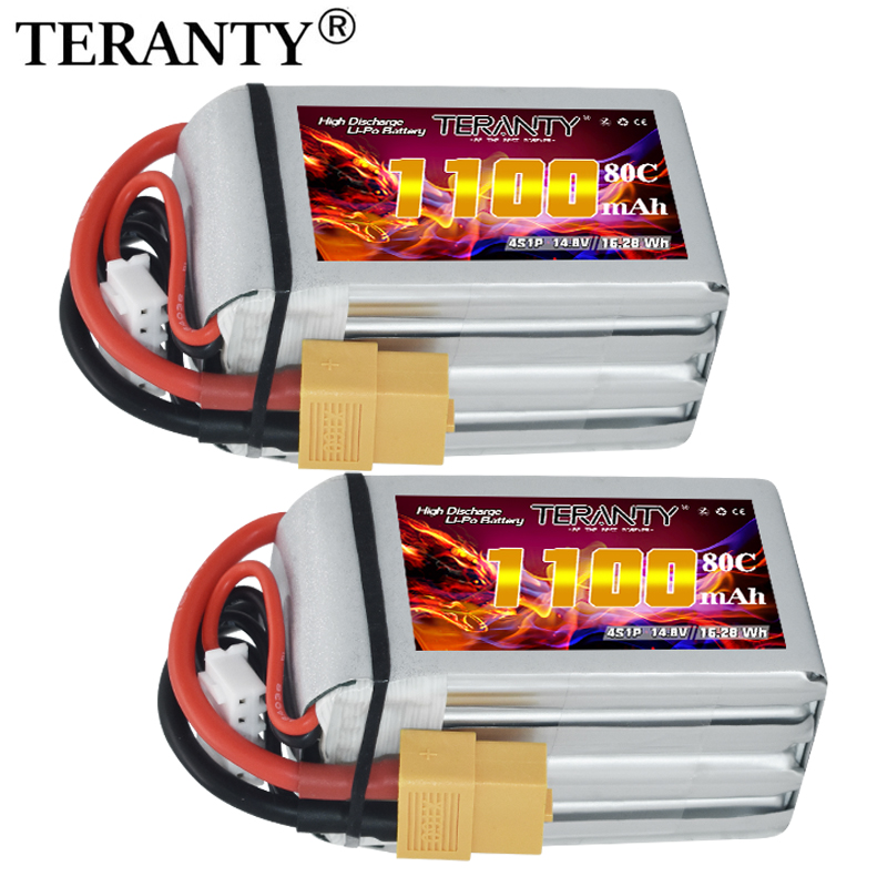 Drone Battery 4S - TERANTY 4S 1100mAh 80C/160C Bateria Lipo