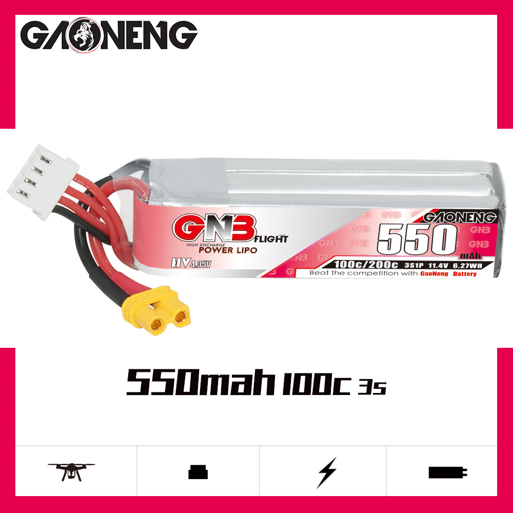GNB HV 11.4V 550mAh 100C/200C  – Drone Battery Lipo recenzja i cena