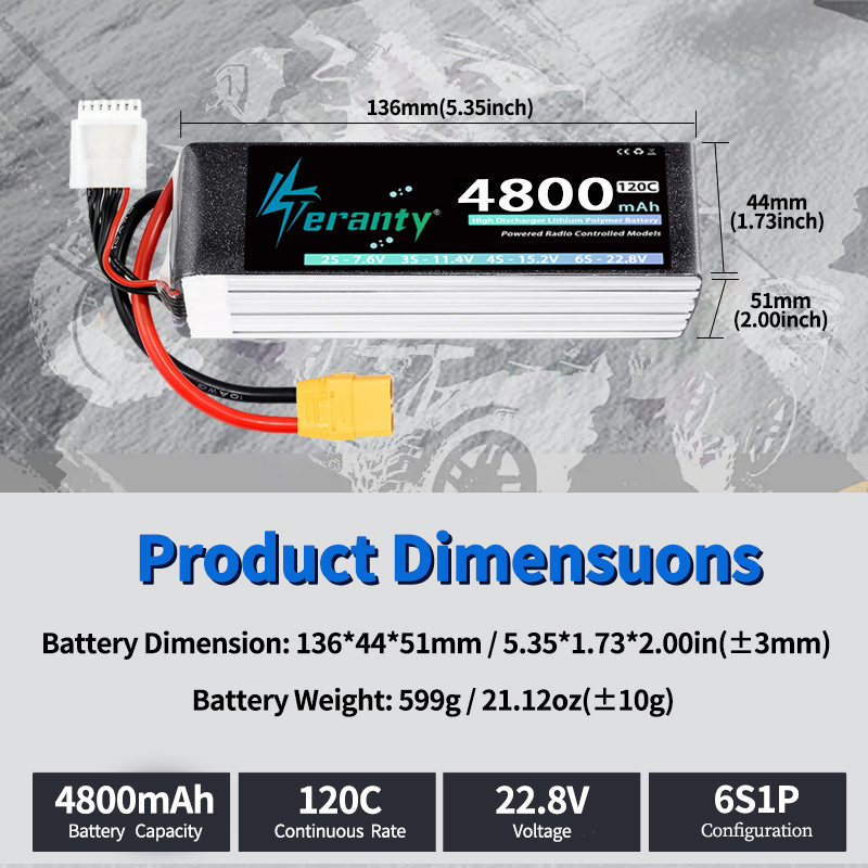 TERANTY 6S 4800mAh Bateria Lip – Drone Battery 6S recenzja i cena