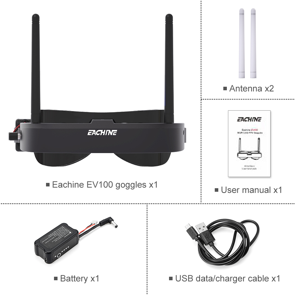 Eachine EV100 720*540 5.8G 72C – Drone Battery Case recenzja i cena