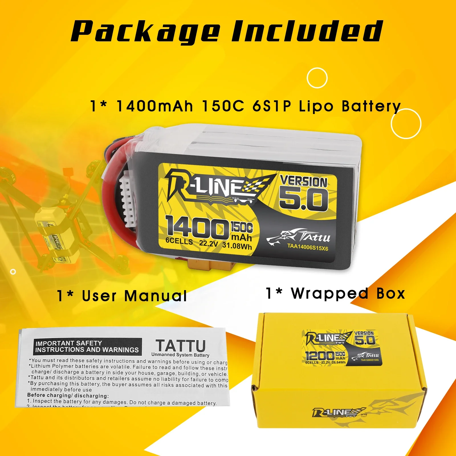Tattu R-Line 1200mAh 1400mAh 6 – Drone Battery 6S recenzja i cena