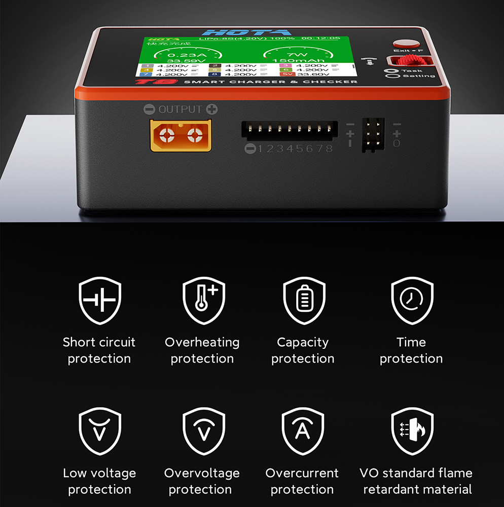 Inteligentna ładowarka HOTA T8 – Drone Battery Smart recenzja i cena