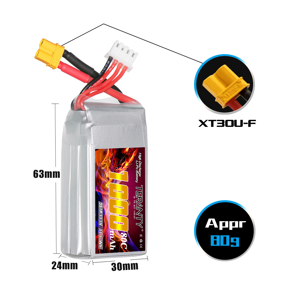 TERANTY 3S 11.1V 80C/160C 1000 – Drone Battery 3S recenzja i cena
