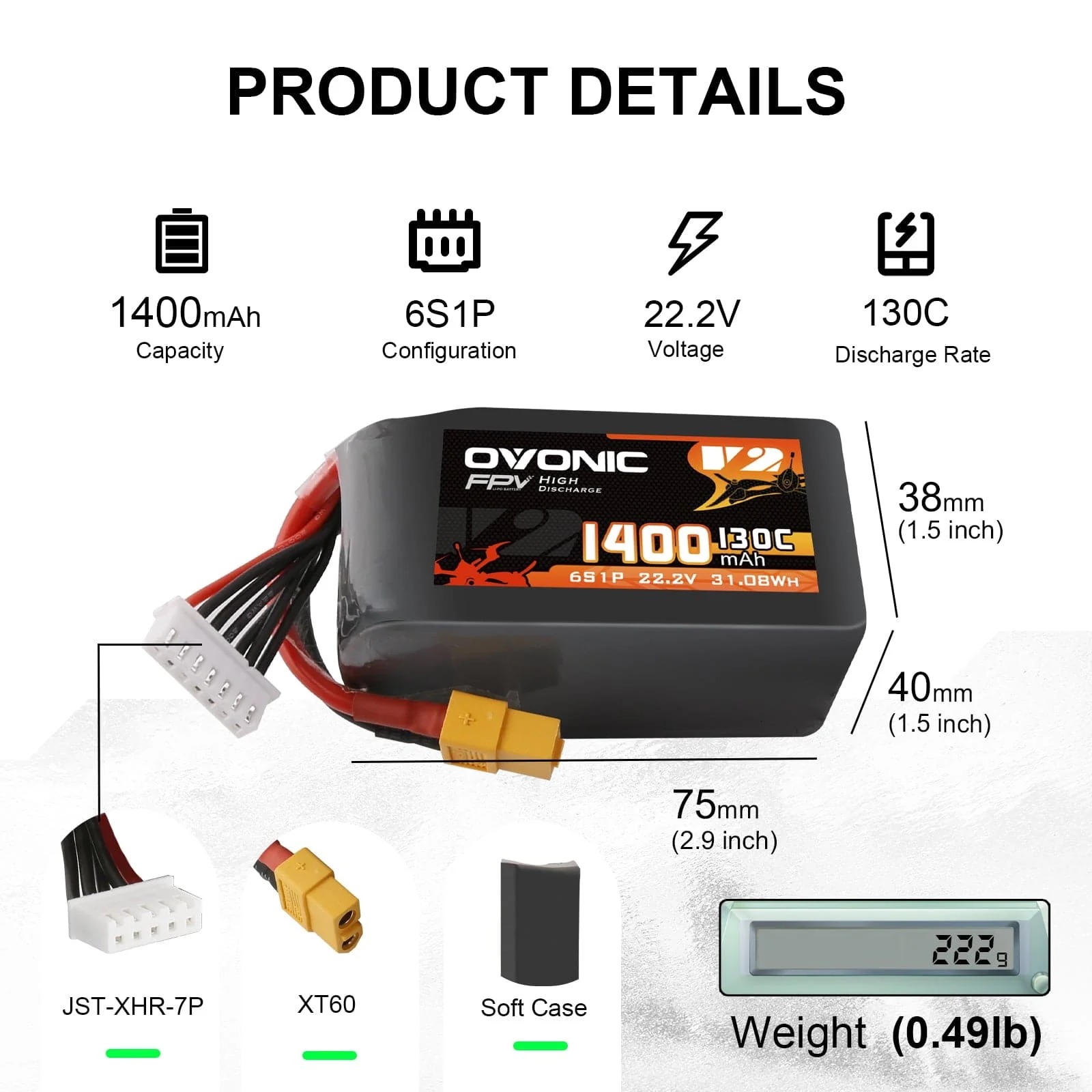 Akumulator LiPo Ovonic 6S 22.2 – Drone Battery Bag recenzja i cena